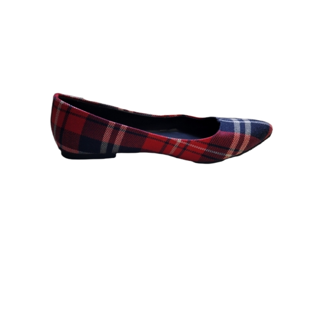 🎉 forever 21 Pointed Toe Plaid Flat Shoe - Picture 2 of 4